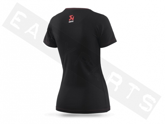 T-shirt AKRAPOVIC Corpo Negro/carbon-look Mujer